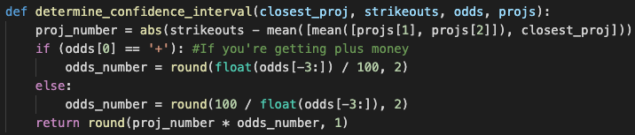 confidence interval code